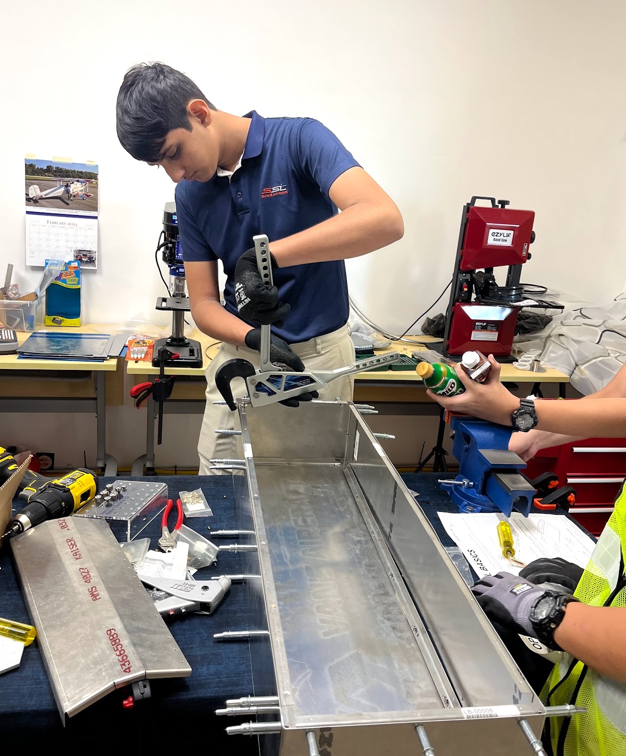 Me working on the tail.